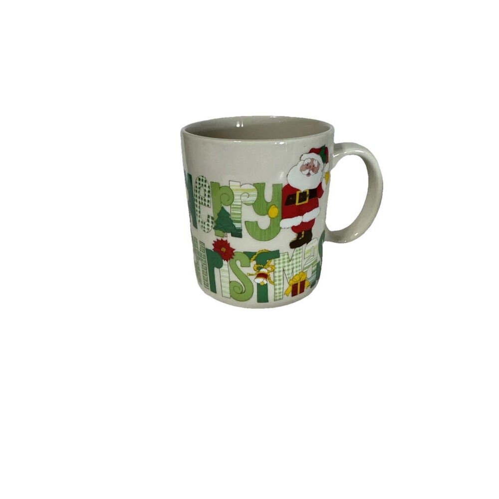 Otagiri Japan "Merry Christmas" Santa Gibson Greeting Cards Coffee Cup